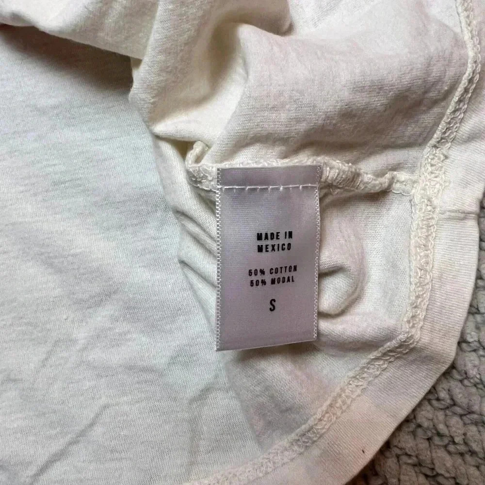 Letluv Anthropologie Womens White Bug Car Caliifornia Tank Top Sz S Beach Summer - Picture 4 of 10